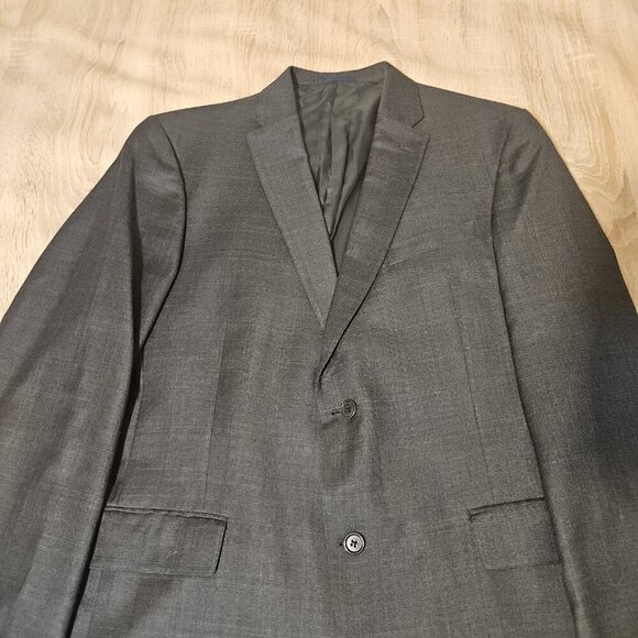 Daniel Cremieux Loro Piana Wool Sport Coat Blazer Two Button Gray Plaid 44L - Picture 6 of 15